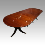 George V mahogany 3 pedestal dining table - Image 11