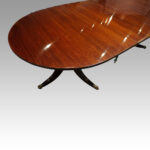 George V mahogany 3 pedestal dining table - Image 7
