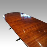 George V mahogany 3 pedestal dining table - Image 5