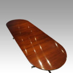 George V mahogany 3 pedestal dining table - Image 2