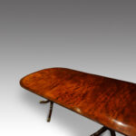 George V mahogany 3 pillar dining table - Image 6