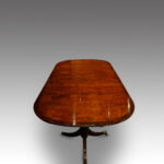 George V mahogany 3 pillar dining table - Image 4