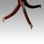 George V mahogany 3 pillar dining table - Image 10