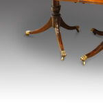 George V mahogany 3 pillar dining table - Image 5