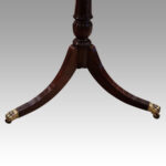 George V mahogany 3 pillar dining table - Image 7