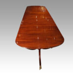 George V mahogany 3 pillar dining table - Image 6