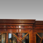 George V mahogany breakfront bookcase - Image 8