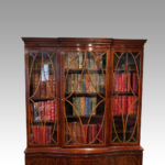 George V mahogany breakfront bookcase - Image 2