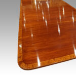 George V mahogany triple pillar dining table - Image 12