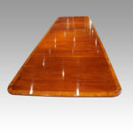 George V mahogany triple pillar dining table - Image 9