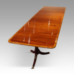 George V mahogany triple pillar dining table - Image 8