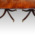 George V mahogany twin pillar dining table - Image 5
