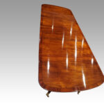 George V mahogany twin pillar dining table - Image 8