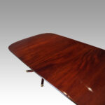 George V mahogany twin pillar dining table - Image 3