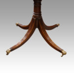 George V mahogany twin pillar dining table - Image 2