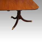George V mahogany twin pillar dining table - Image 4
