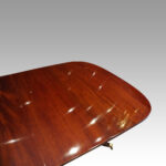 George V mahogany twin pillar dining table - Image 5