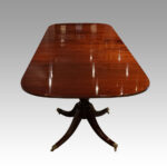 George V mahogany twin pillar dining table - Image 2