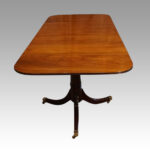 George V mahogany twin pillar dining table - Image 5