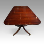 George V mahogany twin pillar dining table - Image 8