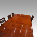 George V mahogany twin pillar dining table - Image 9
