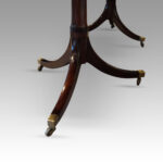 George V mahogany twin pillar dining table - Image 4