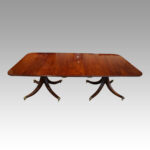 George V mahogany twin pillar dining table - Image 6