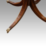 George V mahogany twin pillar dining table - Image 5