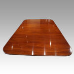 George V mahogany twin pillar dining table - Image 3