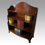 George V mahogany waterfall bookcase