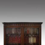 George V mahogany bookcase - Image 6