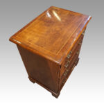 George V walnut bedside chest - Image 2