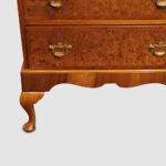George V walnut chest of drawers - Image 4