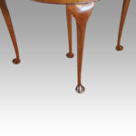 George V walnut demi lune card table  - Image 5