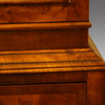 George V walnut double dome bookcase - Image 3
