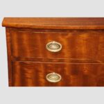 George VI mahogany bow front chest - Image 5