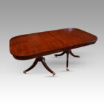 George V mahogany extending dining table - Image 3