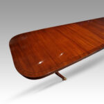 George V mahogany extending dining table - Image 2