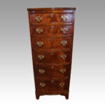George VI mahogany tall chest