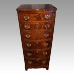 George VI mahogany tall chest - Image 2