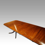 George VI mahogany twin pillar dining table - Image 10
