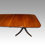 George VI mahogany twin pillar dining table - Image 7