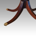 George VI mahogany twin pillar dining table - Image 4