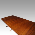 George VI mahogany twin pillar dining table - Image 2