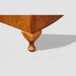 George VI walnut bow front chest - Image 3