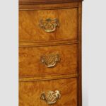 George VI walnut bow front chest - Image 5