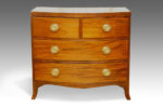 Georgian Mahogany Small Bow-Fronted Chest of Drawers