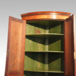 Georgian bow front mahogany hanging corner cabinet - Image 6