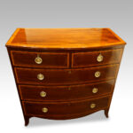 Georgian inlaid bow front chest - Image 7