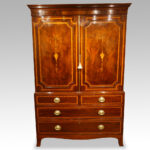 Georgian mahogany linen press